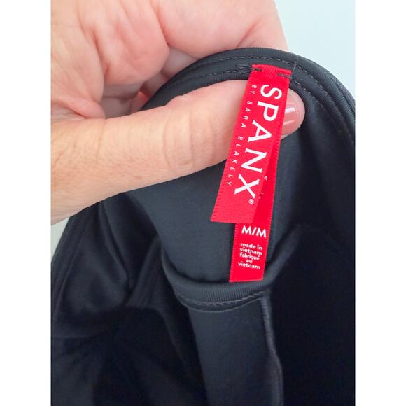 SPANX Faux Leather Sequin Party Disco Leggings Black Medium - Picture 5 of 5